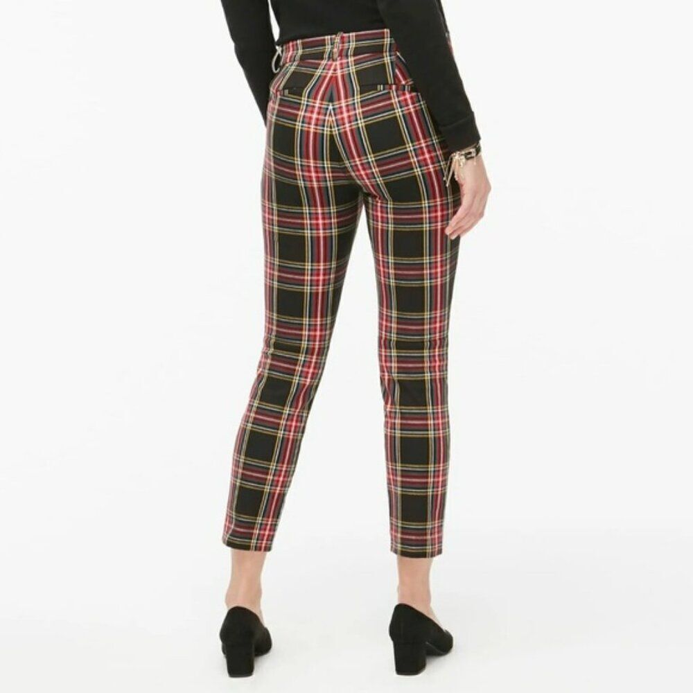 J Crew Factory Classic Black Stewart Tartan Plaid Winnie Pants  Sz 10 NWOT